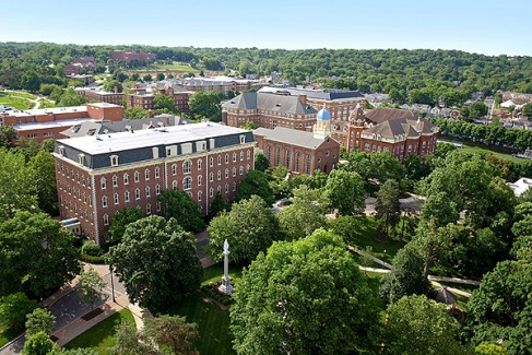 aerial photo of UD campus